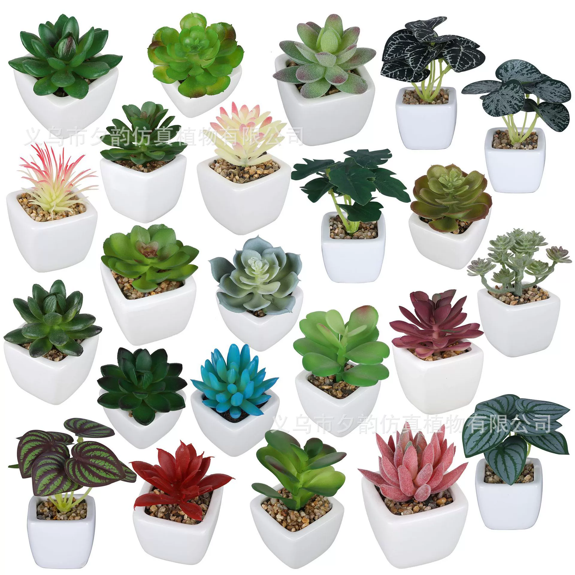 Спот кросс-борт fake flowers green plants square gravel ceramic bonsai имитация декоративные горшочные растения настольные маленькие украшения мини-горшочные растения