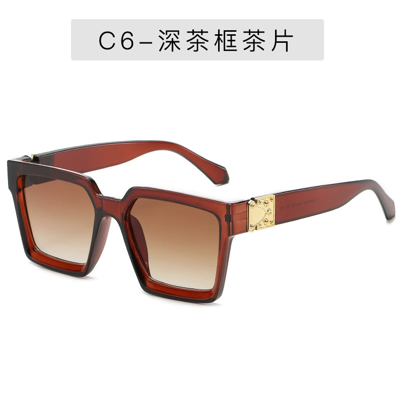 Обширные квадратные солнцезащитные очки европейский стиль 2020, крупная оправа, несколько цветов