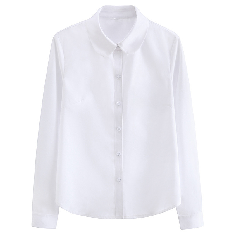 Japanese College Style JK Uniform Shirt Women's Crewneck Long Sleeve Work Pill Placket Student School Uniform Class Uniform Top plus size C2 Japanese College Style JK Uniform Shirt Women's Crewneck Long Sleeve Work Pill Placket Student School Uniform Class Uniform Top plus size C2