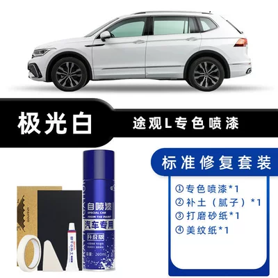 Volkswagen Tiguan L Self-Painting Aurora White Iceland Silver Black Special Car Original Paint Scratch Repair Touch-Up Pen (Avtomobil boya qələmləri) - color-classification-aurora-white-standard-repair-send-soil-simple-tools