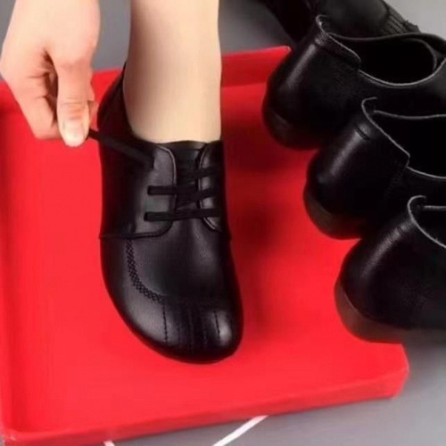 【Bestselling Store】Real Soft Calfskin Cowhide Soft Sole Spring and Autumn Mother Shoes Comfortable Versatile Casual Middle-Aged and Elderly Women