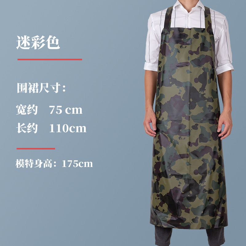 Doble hombro de PVC doble pescado delantal de cuero a prueba de aceite personalizado PVC impermeable a prueba de agua a prueba de suciedad un lote impermeable a prueba de agua
