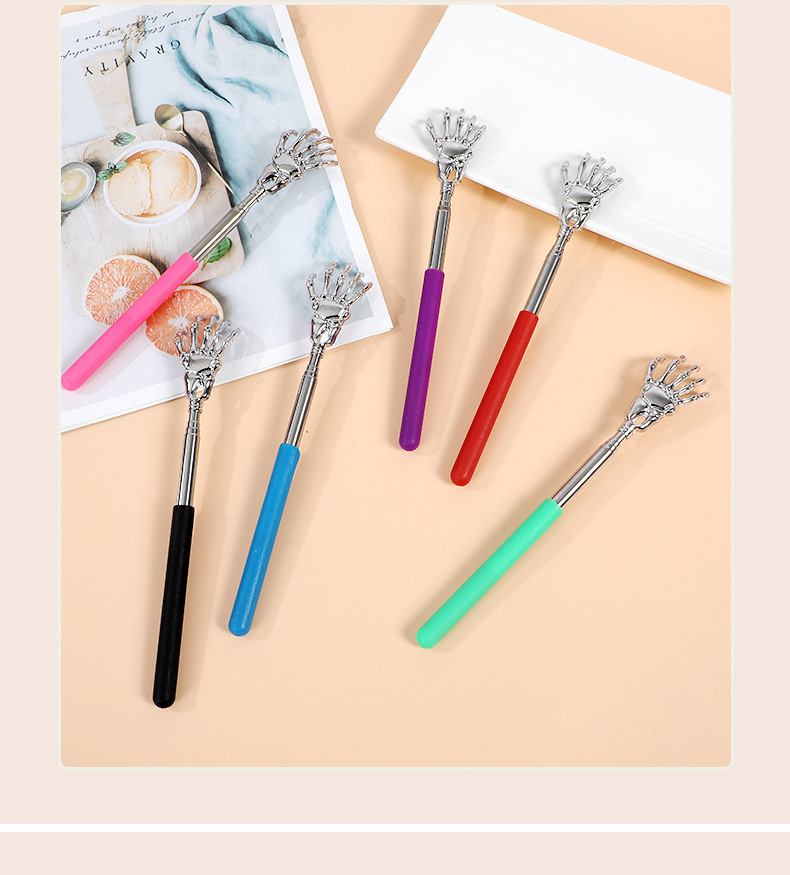 Stainless Steel Extendable Back Scratcher Massage Tool Ghost Hand Design for Home Use key features