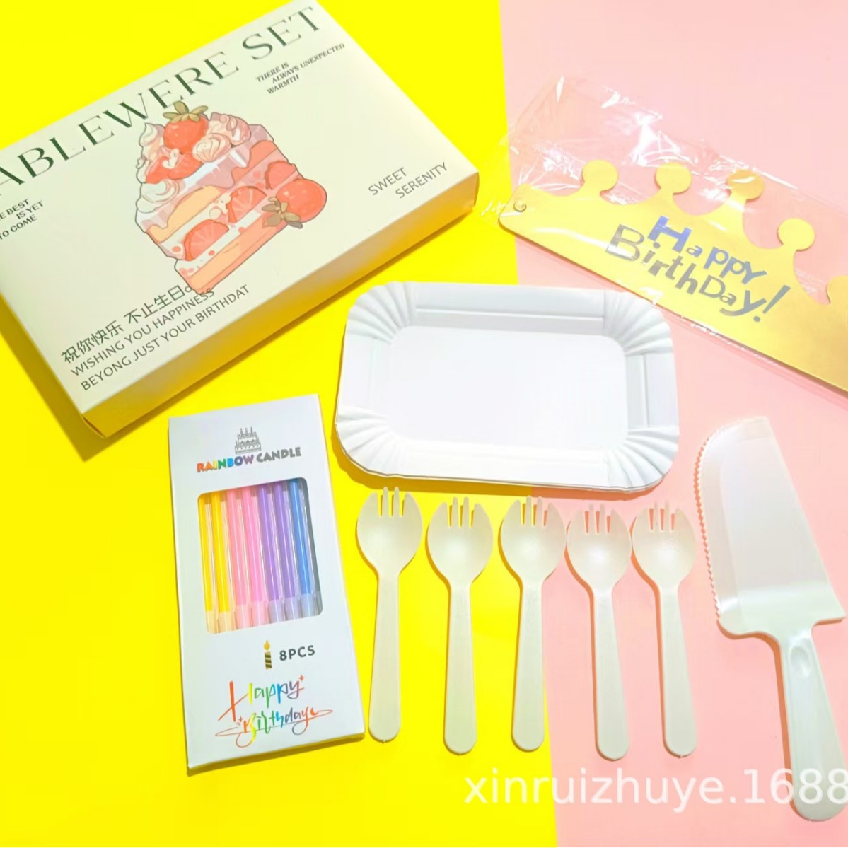 Juego de Vajilla Desechable con Platos de Papel para Fiesta de Cumpleaños