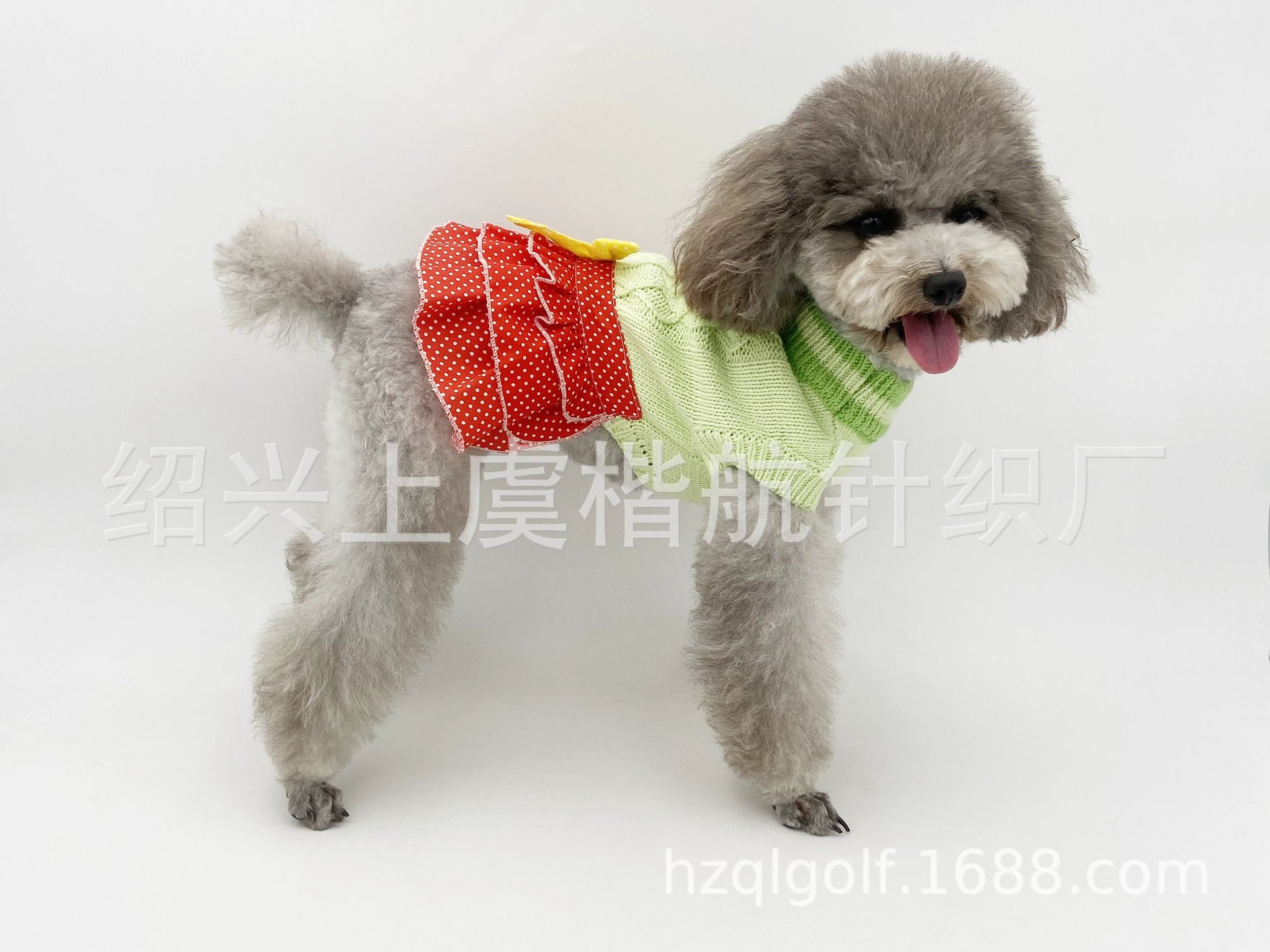 Предпродажная wan talk Цветочная юбка, контраст серии свитер для домашних животных