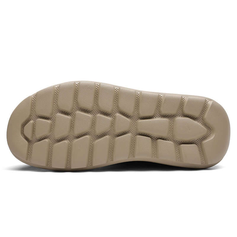 Giày thể thao nam sneaker lưới thoáng khí khóa xoay đế dày — Màu kaki, màu xám, màu đen