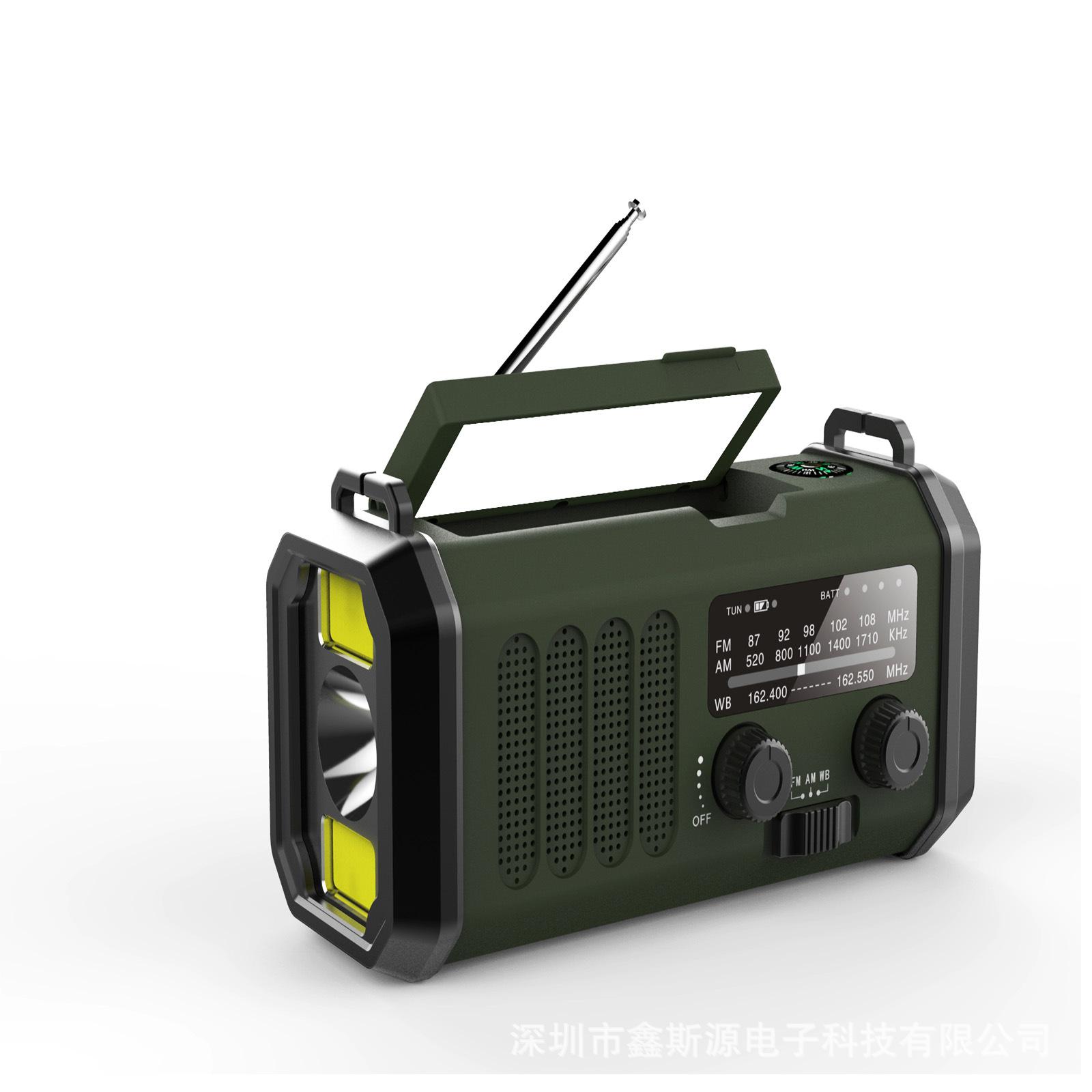 Amazon Hot Sale Solar Rechargeable Hand Crank Radio 10000mah Polymer Multi-function Emergency Radio