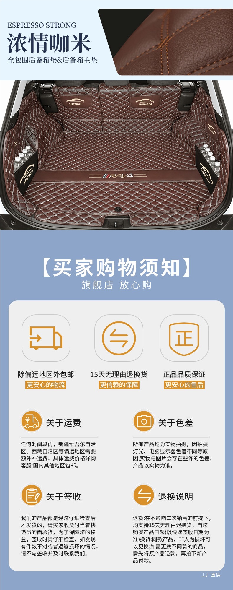 Suitable for 2026 Toyota Rav4, Full-Coverage Trunk Mat, Tail Box Mat, Automotive Accessories, Peihui