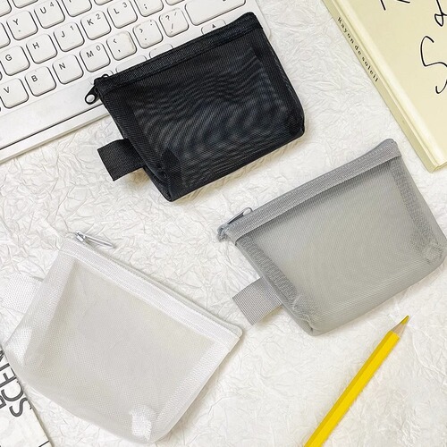 New large-capacity portable portable mini touch-up bag mesh travel makeup bag lipstick air cushion liner bag