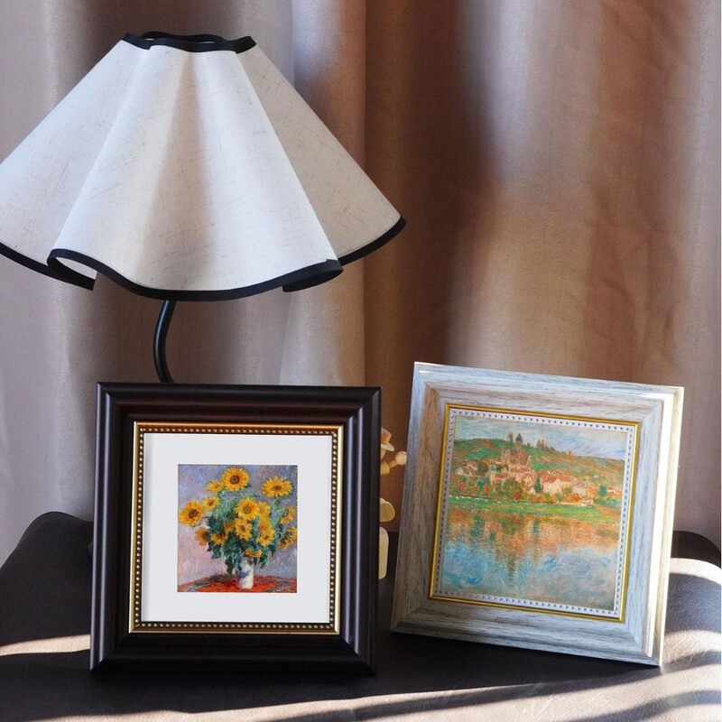 American Wide-Brimmed Resin Picture Frame Foam Frame Retro Brown Table Amazon Export Photo Frame Manufacturer Wholesale