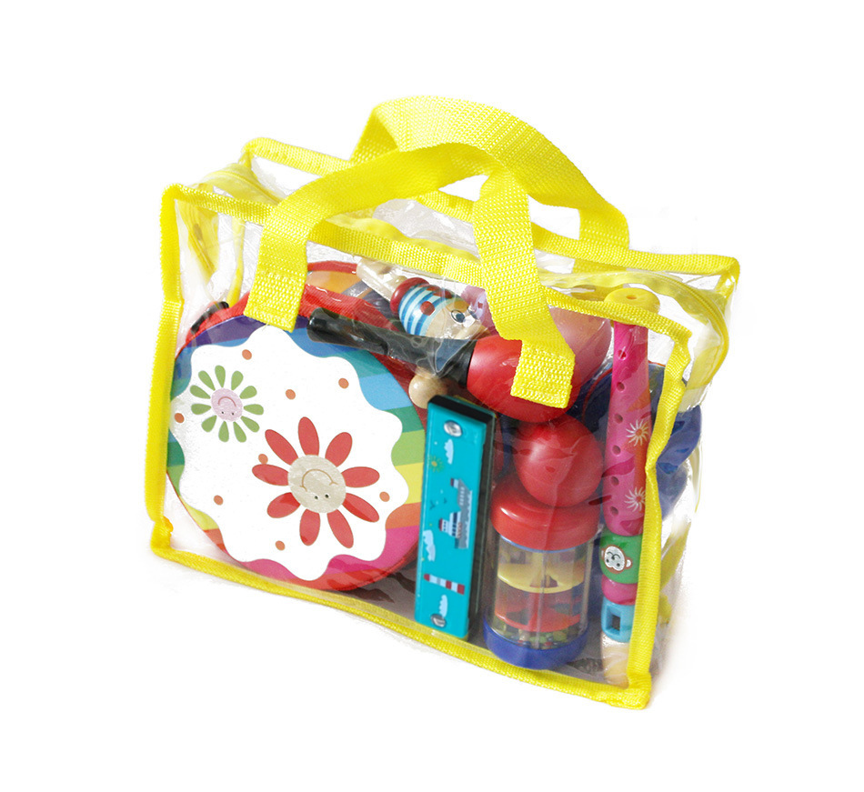 Artesanías de madera percusión tambor instrumento musical niños kindergarten música enseñanza ayudas soundboard juguete instrumento musical traje al por mayor