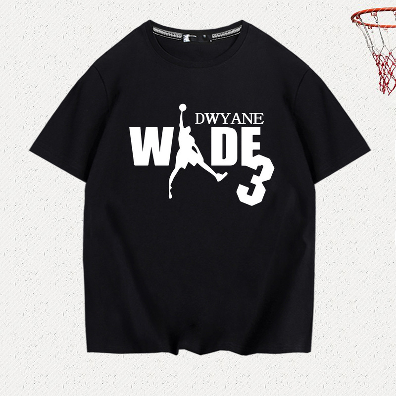 Y Heat Flash Wade No.3 Basketball Sportswear Summer New Pure Cotton Loose Shoulder Short-sleeved T-shirt Y Heat Flash Wade No.3 Basketball Sportswear Summer New Pure Cotton Loose Shoulder Short-sleeved T-shirt