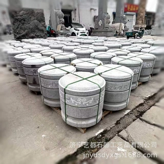 石雕路障 花岗岩挡车球 阻车墩 挡车柱 可定制量大优惠