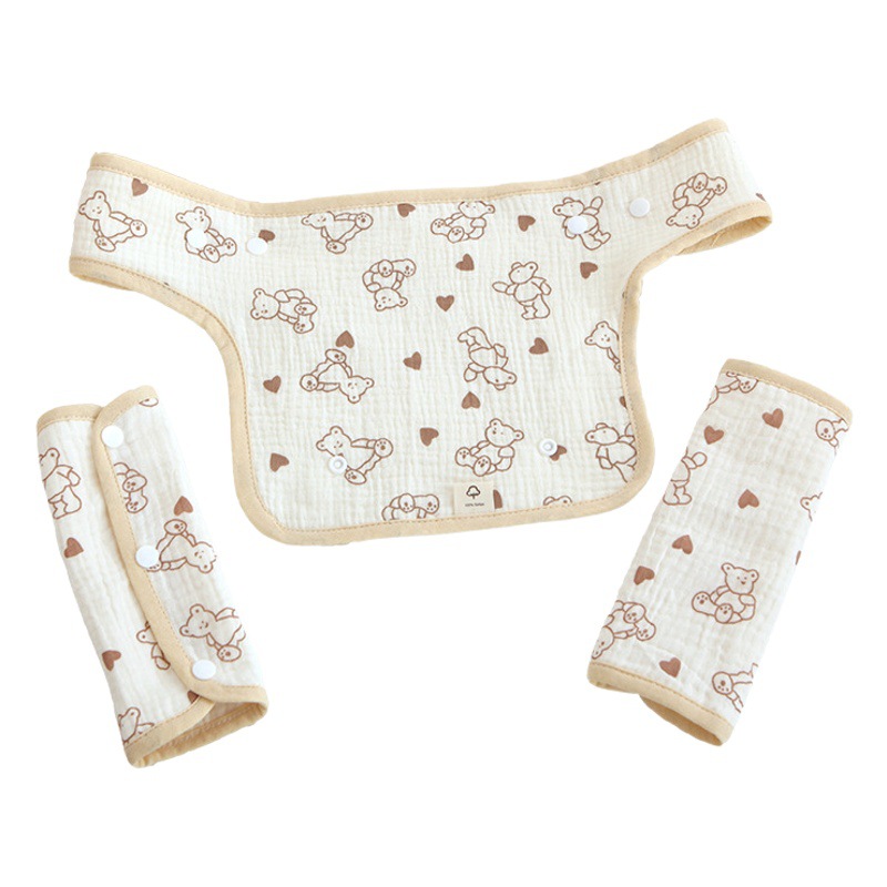 Clase A gasa de algodón puro correa para el hombro Toalla de saliva estilo de pecho correa para el hombro Toalla de saliva Toalla de mordedura de gasa Toalla de crepe Toalla de carro