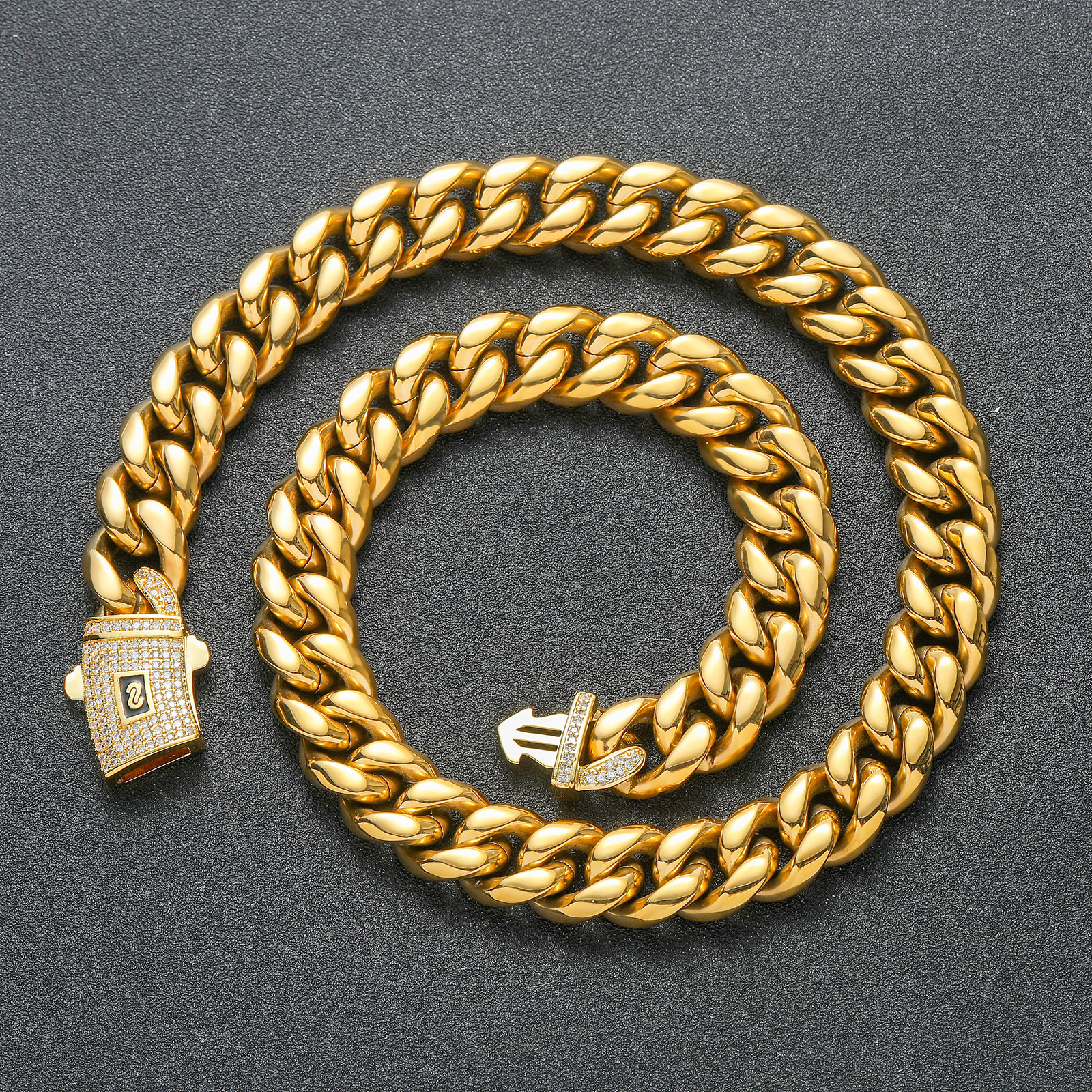 Acero Inoxidable 304 Cobre Chapado En Oro De 14 Quilates. Casual Estilo Simple Enchapado Embutido Geométrico Circón Pulsera Collar display picture 20