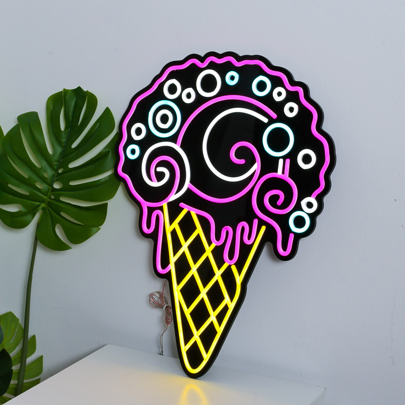 亿角工厂批发柔性霓虹灯条 柔性led灯条字图案店铺装饰