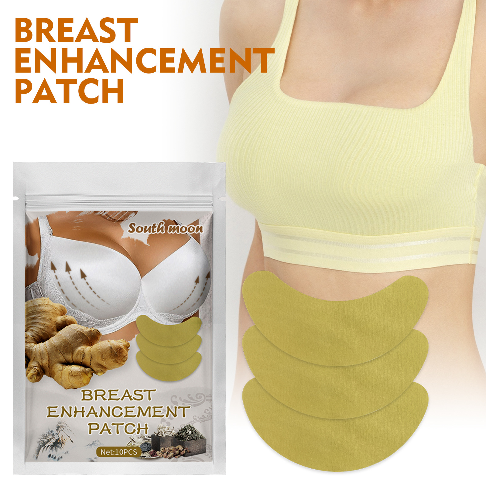 Moon Ginger South Máscara para seios rica, reafirmante, reafirmante e completa para cuidados com os seios Máscara para aumento dos seios_voghion.com