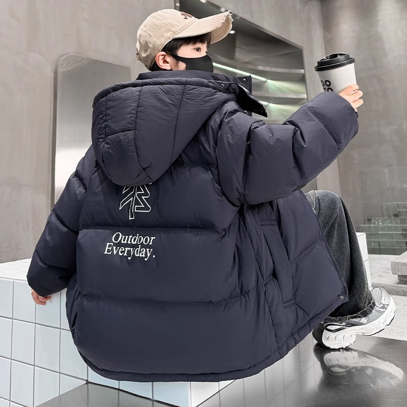 男童冬装羽绒棉服2025新款中大童冬装加厚保暖棉袄儿童棉衣外套潮