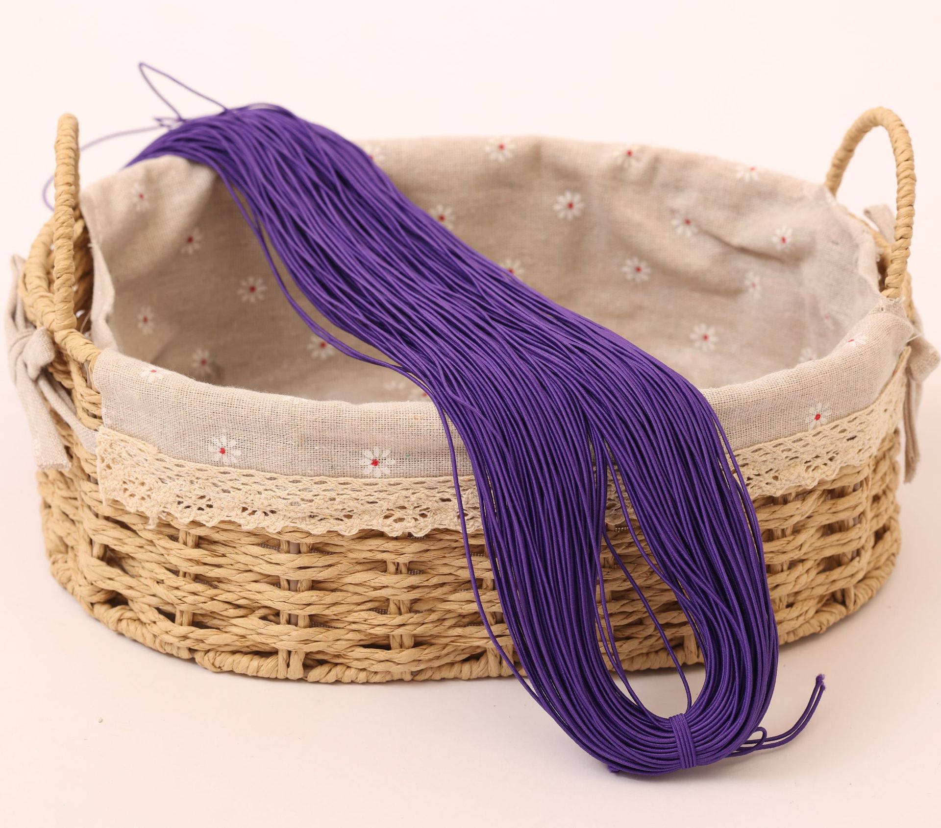 Cintas elásticas redondas al por mayor de 0.6-19mm cuerdas elásticas de color ropa como tendones de látex núcleo de cuerda elástica de alta elasticidad perlas