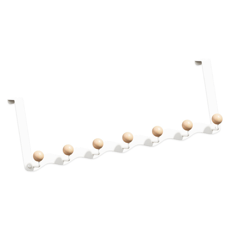 Ganchos detrás de la puerta, colgadores de ropa, colgadores de dormitorio, colgadores de pared, sin perforación en la pared, potente artefacto de almacenamiento de baño