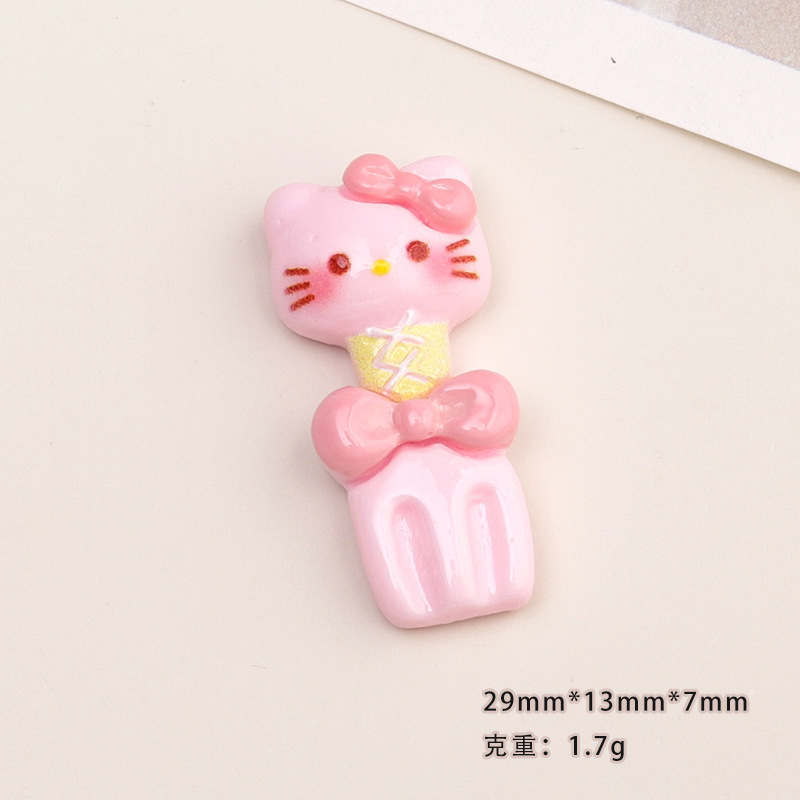 卡通diy树脂配件饰品刀叉勺小猫奶油胶发夹手机壳鞋扣钥匙扣吊坠|undefined