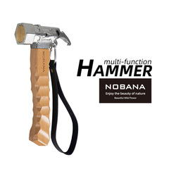 NOBANA戶外實木露營錘多功能不鏽鋼迷你天幕地釘帳篷錘野營錘子