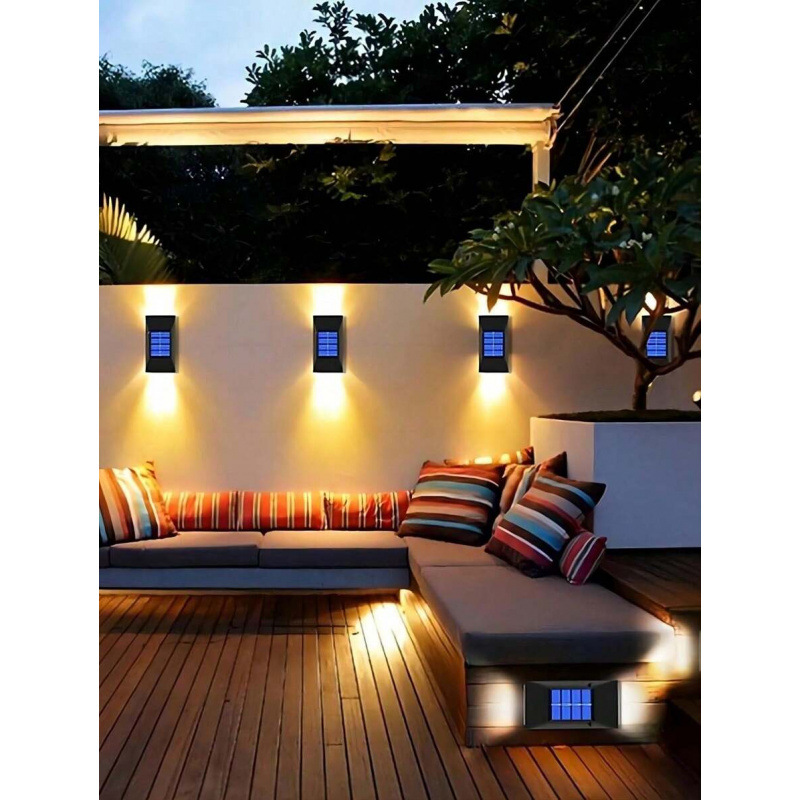 TEMU外贸秋季新款 Tools Home Improvement 黑色梯形上下发光壁灯|ru