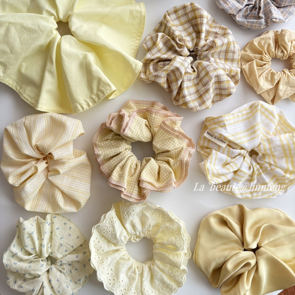 Summer fresh yellow retro small hair accessory flower-shaped