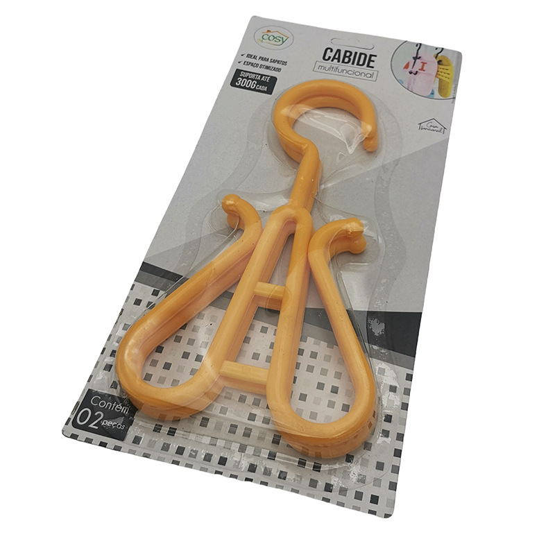 L6534 0631 dos rack de calzado creativo a prueba de viento doble gancho balcón rack de calzado multifuncional para colgar zapatos 2 tienda