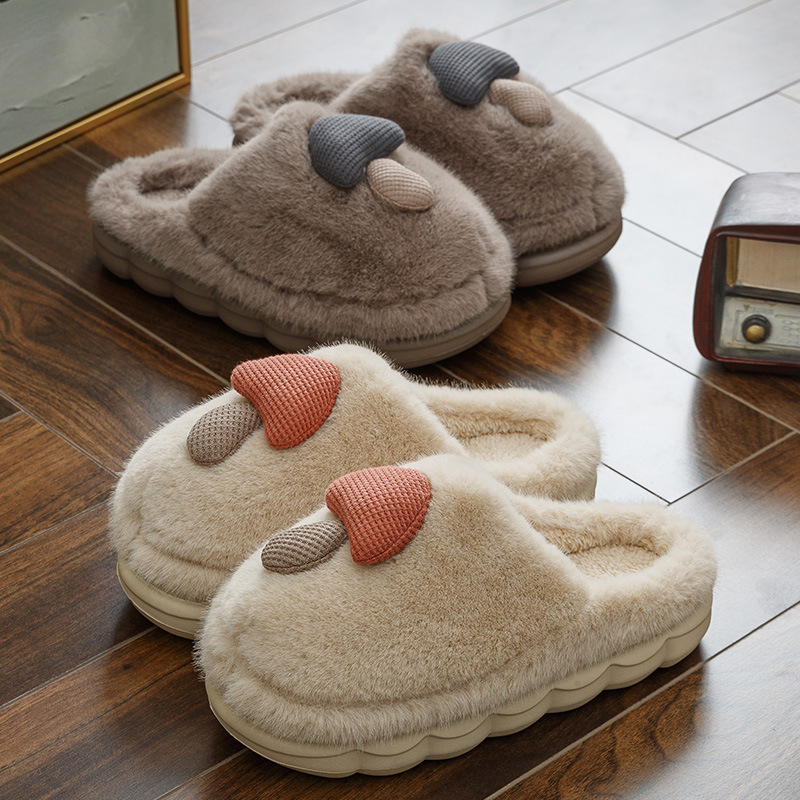 Couple's cotton slippers for women, 2026 new model, winter indoor home use, thick plush, warm, non-slip, home foot warmers for men Couple's cotton slippers for women, 2026 new model, winter indoor home use, thick plush, warm, non-slip, home foot warmers for men