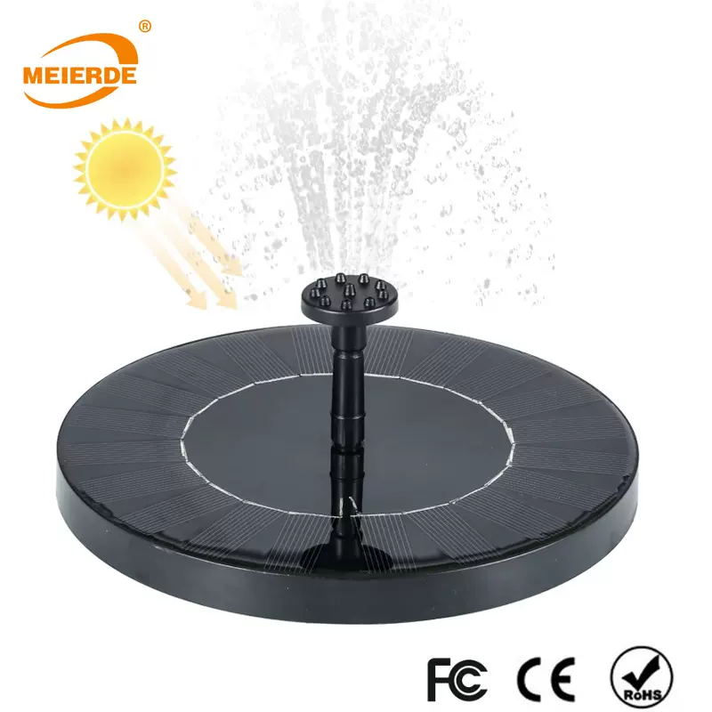 亚马逊新款太阳能喷泉蓄电池喷泉户外鸟浴盆喷泉水池水景漂浮喷泉