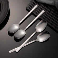 不銹鋼勺子 燈籠勺家用創意方勺調羹網紅勺雪糕勺甜品勺韓式勺