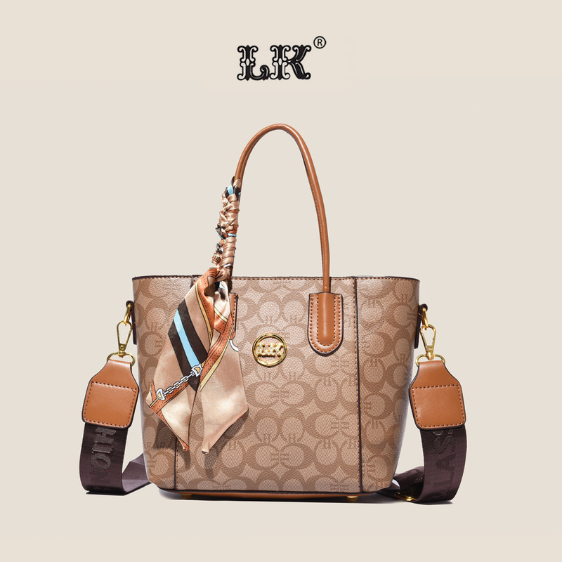 High-End Silk Scarf Bag, Retro Printed Handbag for Women, 2025 New Style, Fashionable, Simple and Versatile, Single Shoulder Crossbody Bag