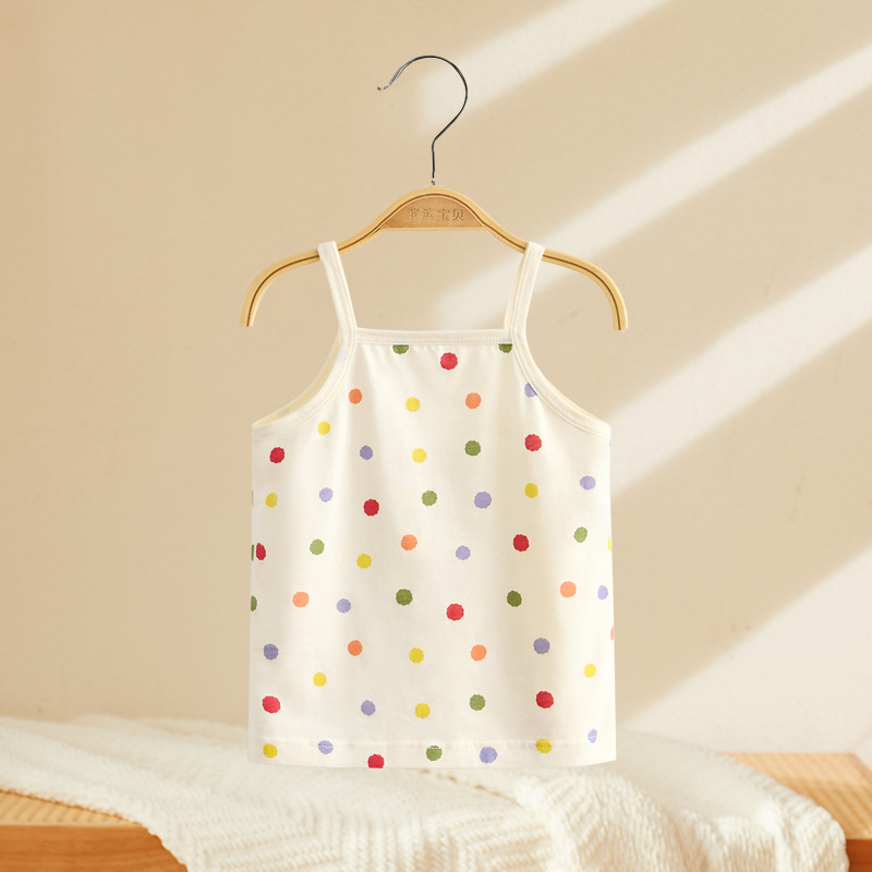 Girls' Cotton Camisole Cute Top Baby Summer Outfit Infant Base Layer Thin Summer Clothing