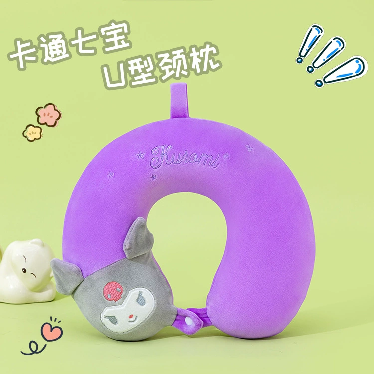 U-образная подушка для шеи с мультяшной вышивкой, офисная подушка для сна, подарок, оптовая продажа, подушка для сна, трансграничная популярная U-образная подушка из пены с эффектом памяти