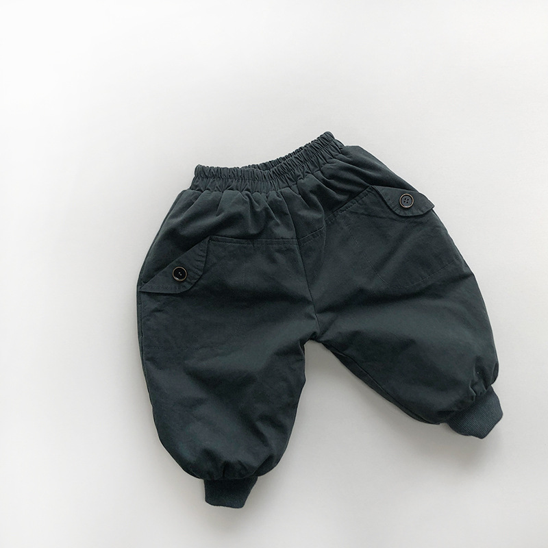 Pantalones calientes gruesos forrados de lana para niños de invierno para bebés nuevos pantalones sueltos para niños pantalones casuales de estilo coreano para niños image 9