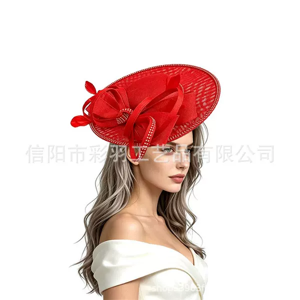 European and American vintage bridal hair accessories, headpiece for horse racing festivals and tea parties, floral mesh dress and cheongsam accessories