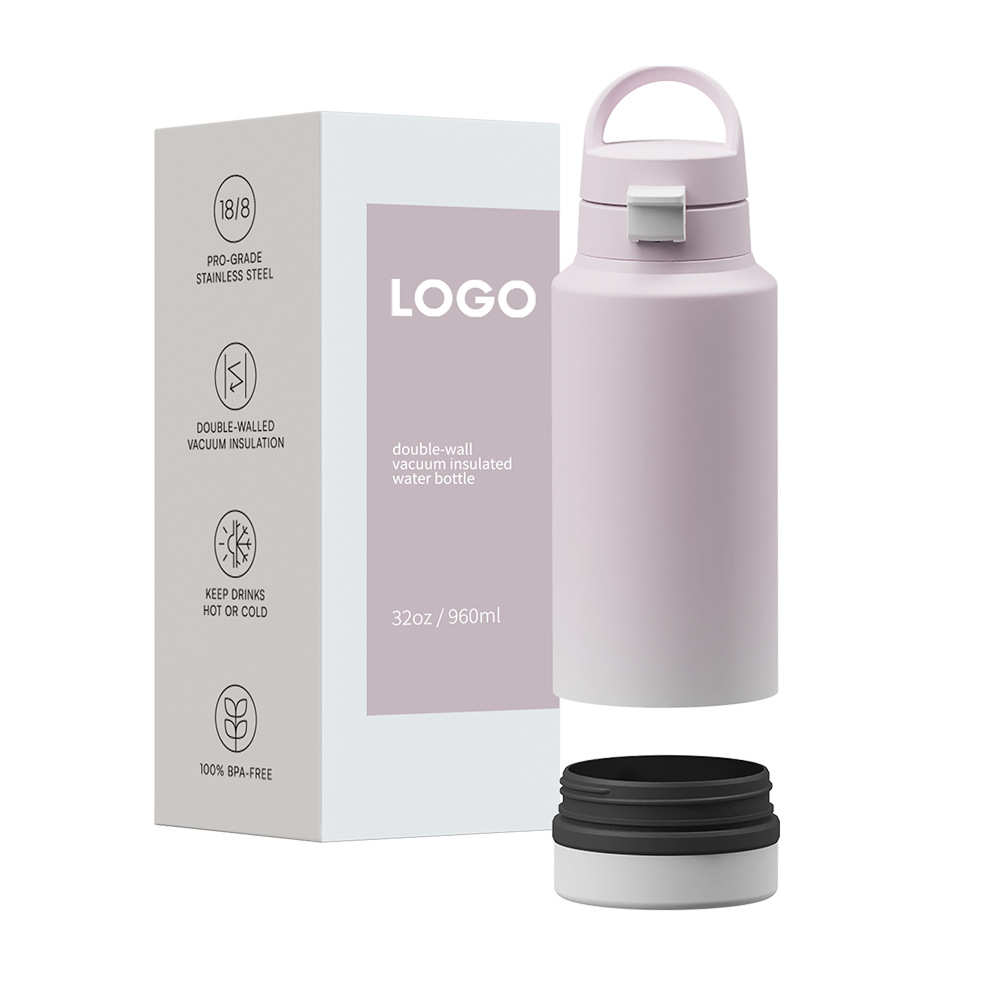 Transfronterizo 32oz tres capas botellas espaciales personalizadas 304 tazas de acero inoxidable tazas de agua de gran capacidad tazas de transporte tazas de automóviles