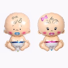 宝宝生日派对装饰气球 卡通婴儿奶嘴周岁气氛布置男宝女宝气球