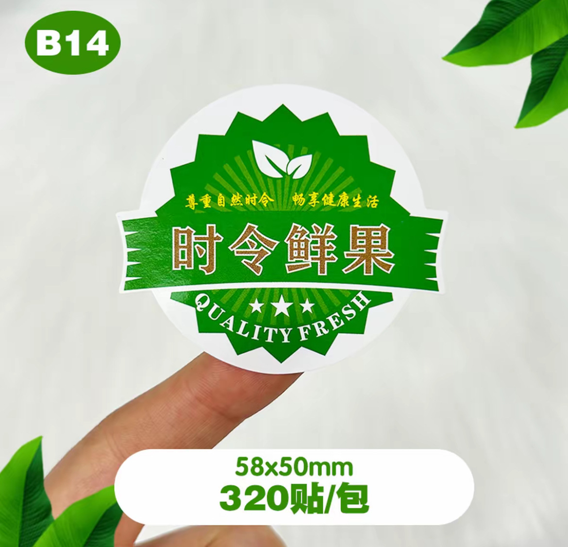 【B14】계절 신선한 과일 스티커/320개