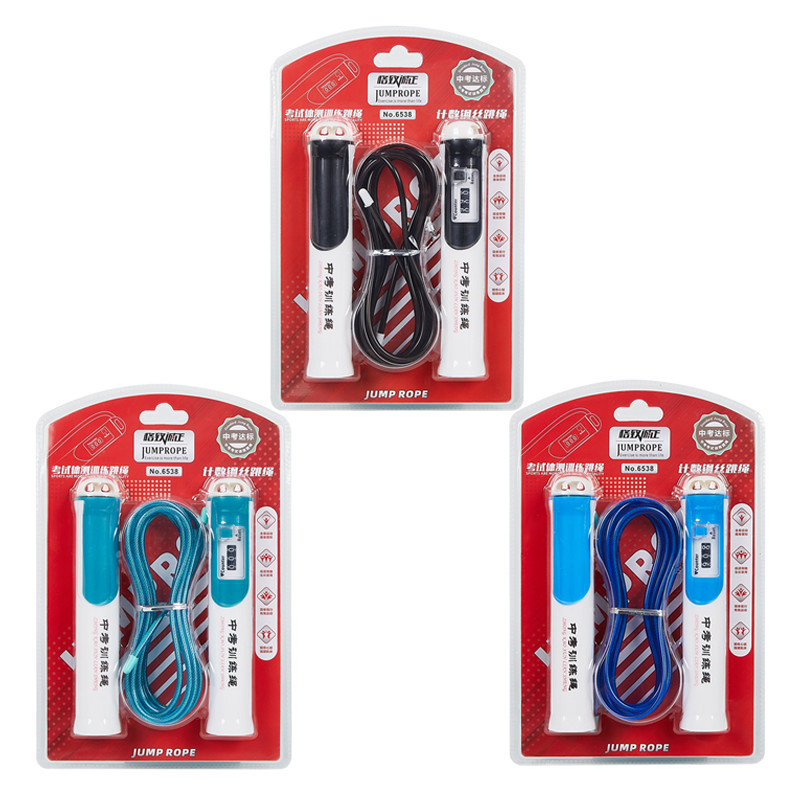 6538 examen de entrada de la escuela secundaria superior saltar cuerda estudiante deportes examen competencia entrenamiento saltar longitud cuerda ajustable contando alambre de acero saltar cuerda