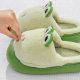 Little Frog Cotton Slippers Women's Home and Outside Wear Cartoon Cute Girl's Heart Warm Moon Shoes Soft Sole Non-Slip Wool Slippers