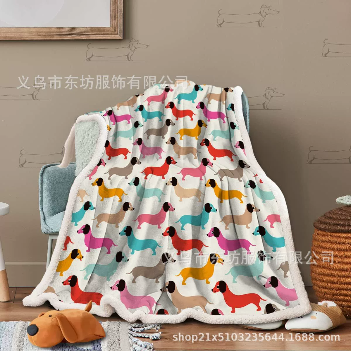 Симпатичное одеяло с дизайном собаки, милое Флисовое одеяло с таксой, мягкое удобное пушистое фланелевое одеяло