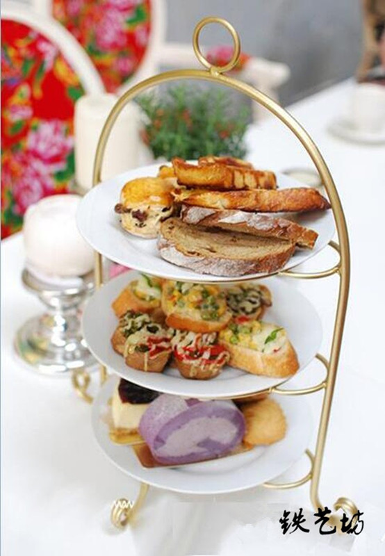 British -style afternoon tea subtitaus rack tea break cold meal iron…
