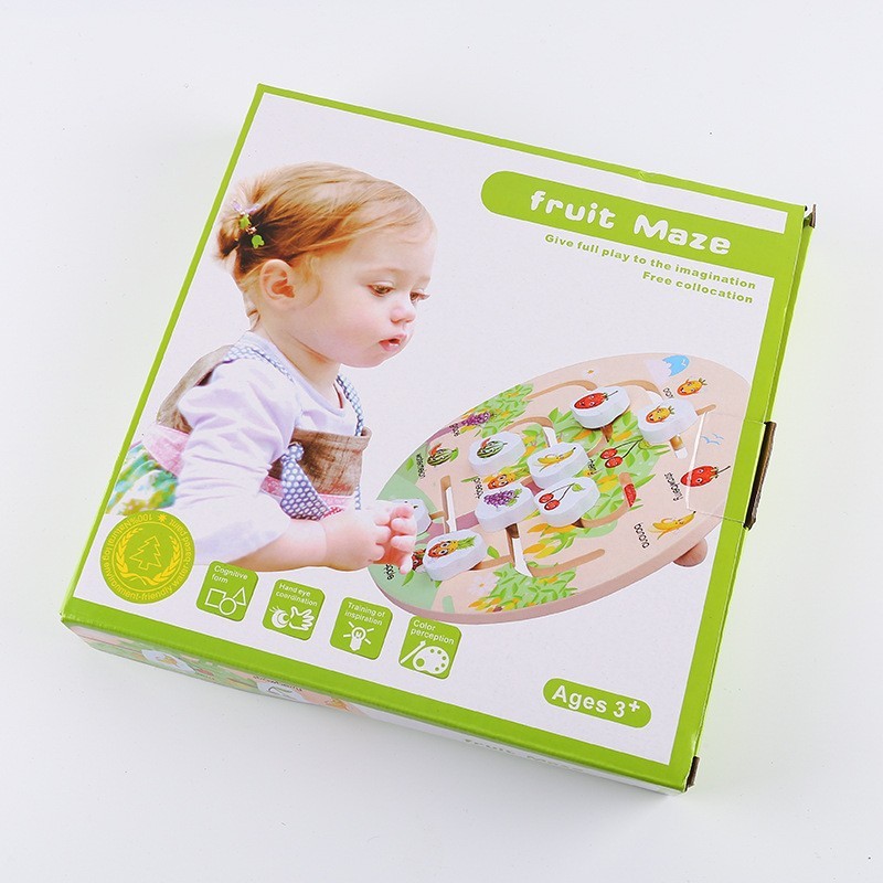 Madera DE LOS NIÑOS fruta digital forma Juego Tráfico Marino caminar juguetes educación temprana inteligencia laberinto al por mayor