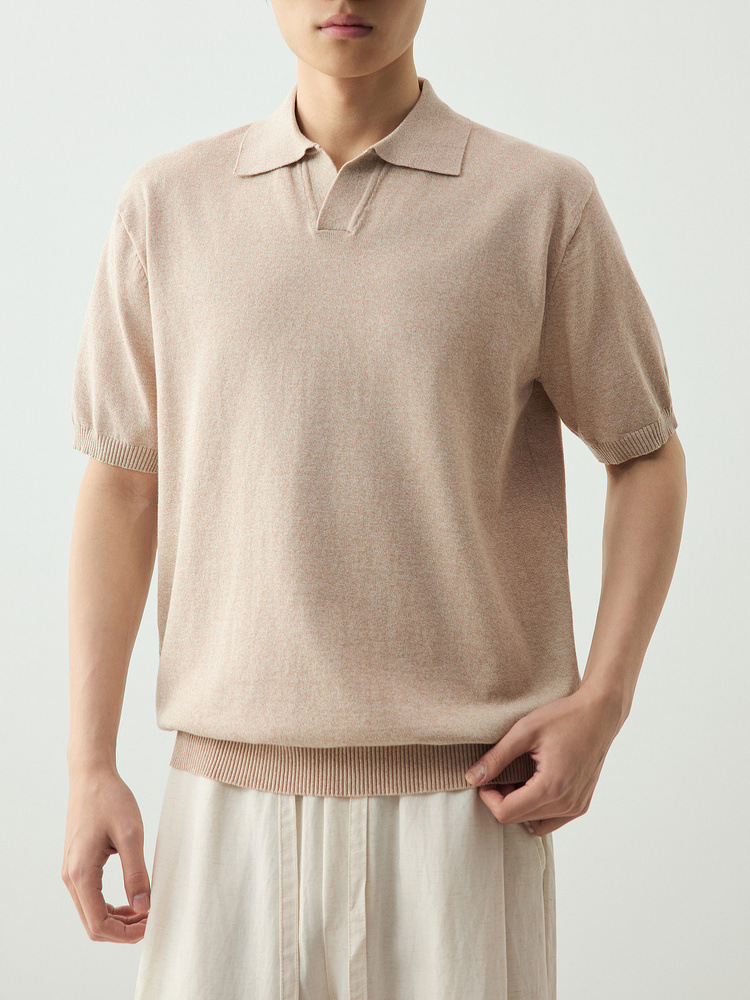 Áo polo nam cổ bẻ tay ngắn kiểu hải âu, chất liệu cotton thoáng mát — đen chi tiết 4