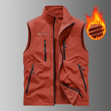 双面穿运动户外男士马甲2025秋冬季加绒坎肩背心工装休闲外套马夹