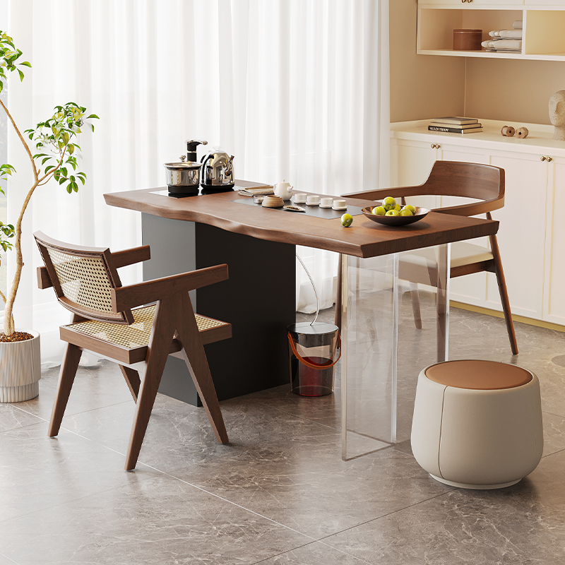 [패션 업그레이드] 1.0 m 애쉬 우드 티 테이블 히로시마 의자 찬디가르 의자 소프트 벤치