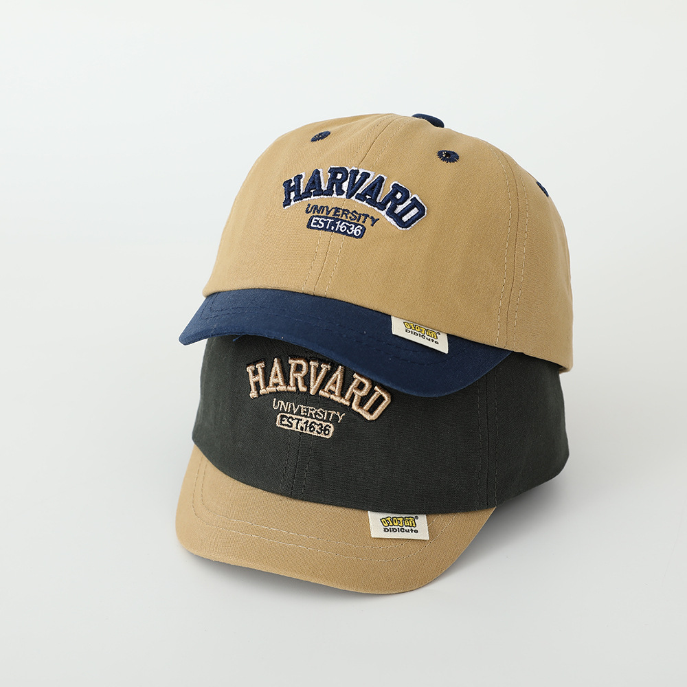 Sombreros para bebés primavera y otoño delgados sombreros de lengua de pato letras coreanas para niños y niñas sombreros de béisbol protectores solares con bordes suaves