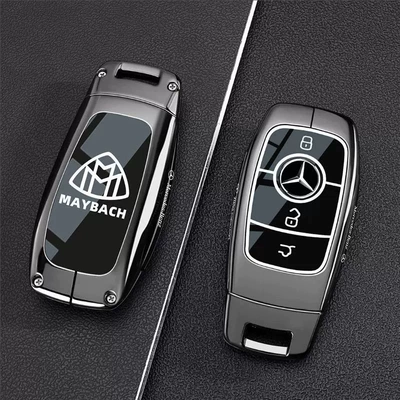 Suitable for Mercedes-Benz Maybach Key Cover G63/Gls New S-Class S480 Car S600 Bag S580 Buckle S560 Shell S450 (Static Rod/Key Bag) - type-a-key-gun-black-single-shell